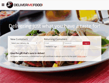 Tablet Screenshot of delivermefood.com